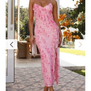 Floral Pink Maxi Dress